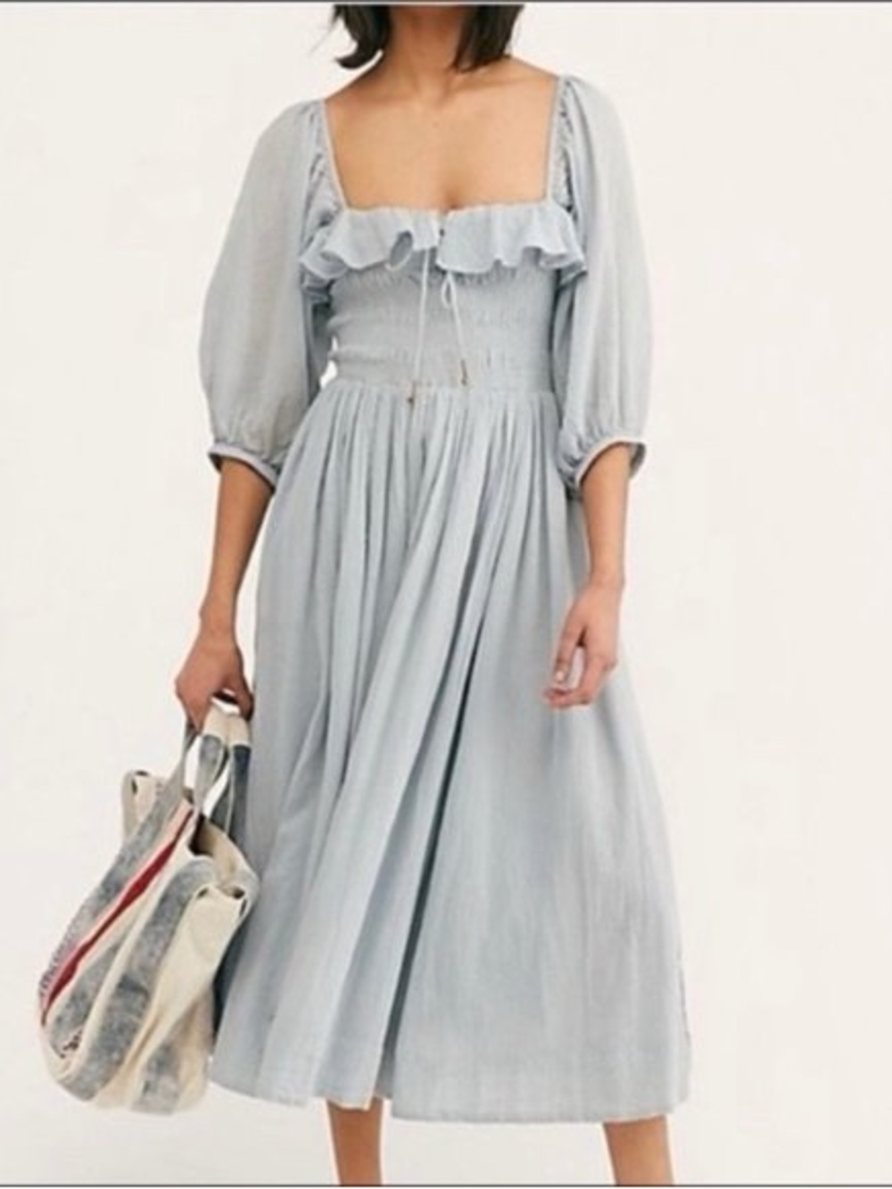 RARE Free People Oasis Dress in Pale Blue, XS